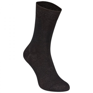 Insulating and Antimicrobial Cuffless Silver Socks (Black)