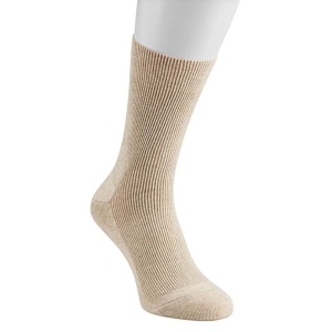 Insulating and Antimicrobial Cuffless Silver Socks (Sand)