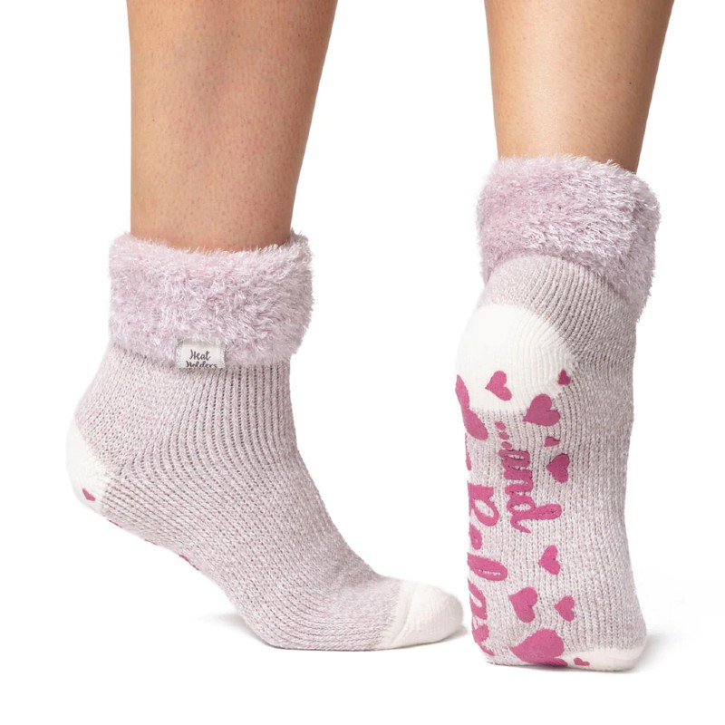 Heat Holders - Womens Non Slip Fluffy Socks, Gift Socks for Ladies, Size  4-7 - HHL18