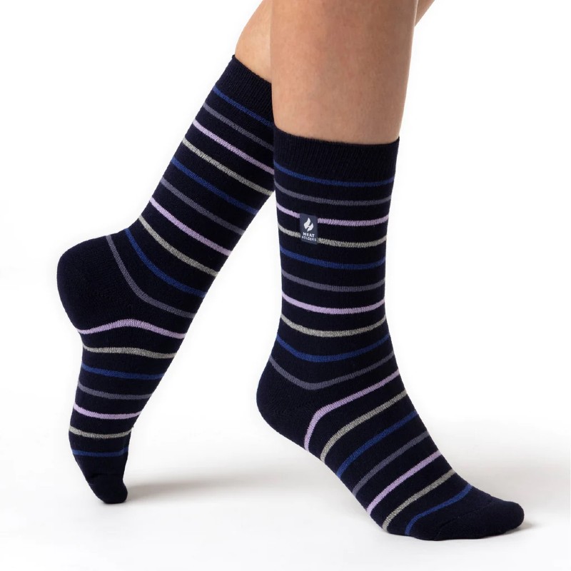 Women's STRIPED Ultimate Thermal Socks, One size 5-9 us