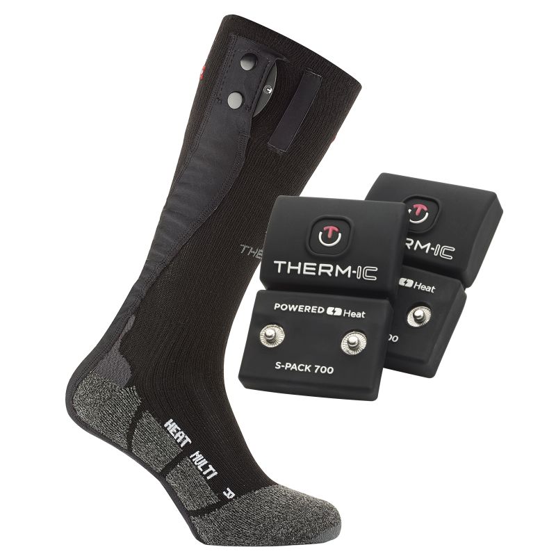 THERM-IC Chaussettes Chauffantes Therm-Ic Powersocks Heat Fusion Outdoor +  Batteries S-Pack 700B , Chaussettes de Ski - Muule