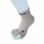 TOETOE - Health Reflexology Toe Socks (White, 3.5-9) 